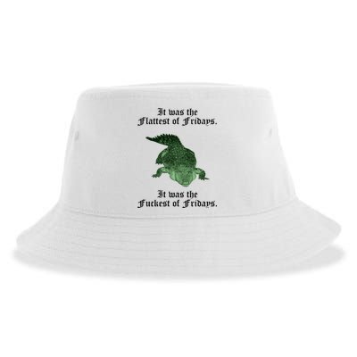 Gator Flat Fuck Friday's Funny Sustainable Bucket Hat