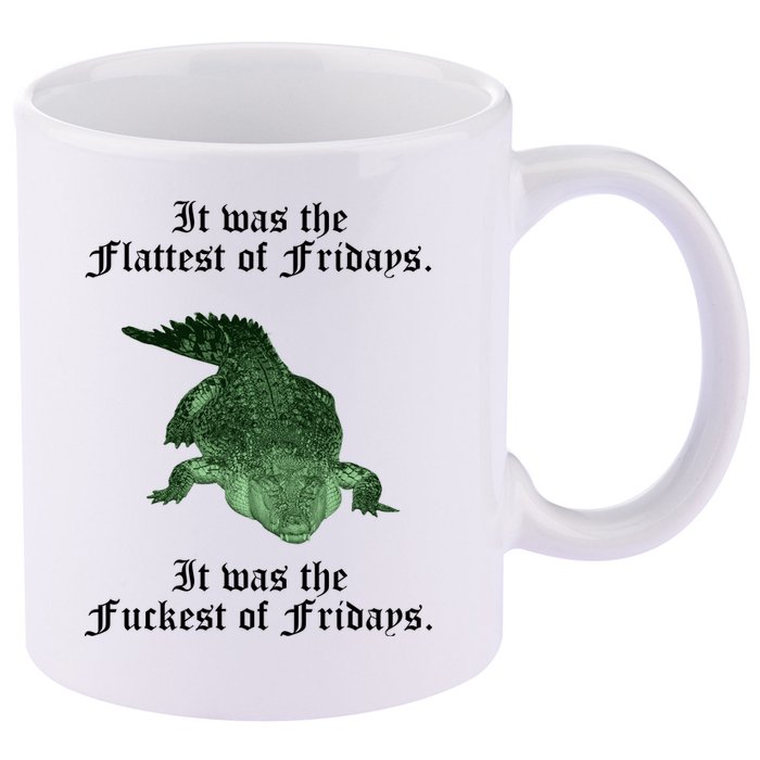 Gator Flat Fuck Friday's Funny 11oz C Handle Ceramic Mug