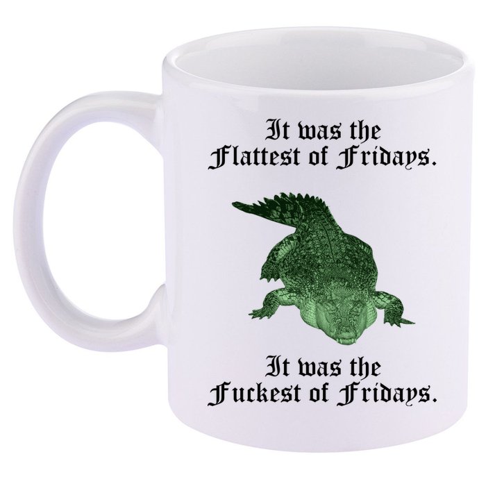Gator Flat Fuck Friday's Funny 11oz C Handle Ceramic Mug