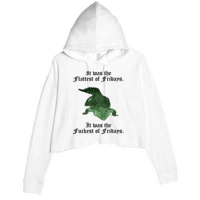 Gator Flat Fuck Friday's Funny Crop Fleece Hoodie