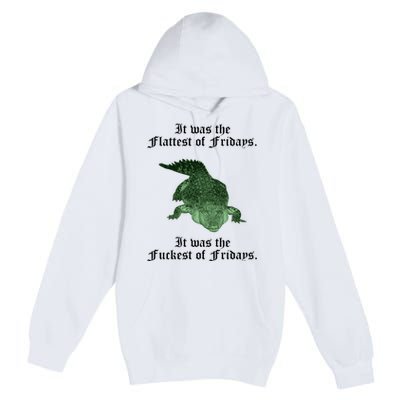 Gator Flat Fuck Friday's Funny Premium Pullover Hoodie