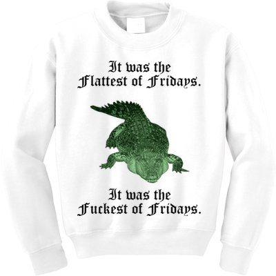 Gator Flat Fuck Friday's Funny Kids Sweatshirt