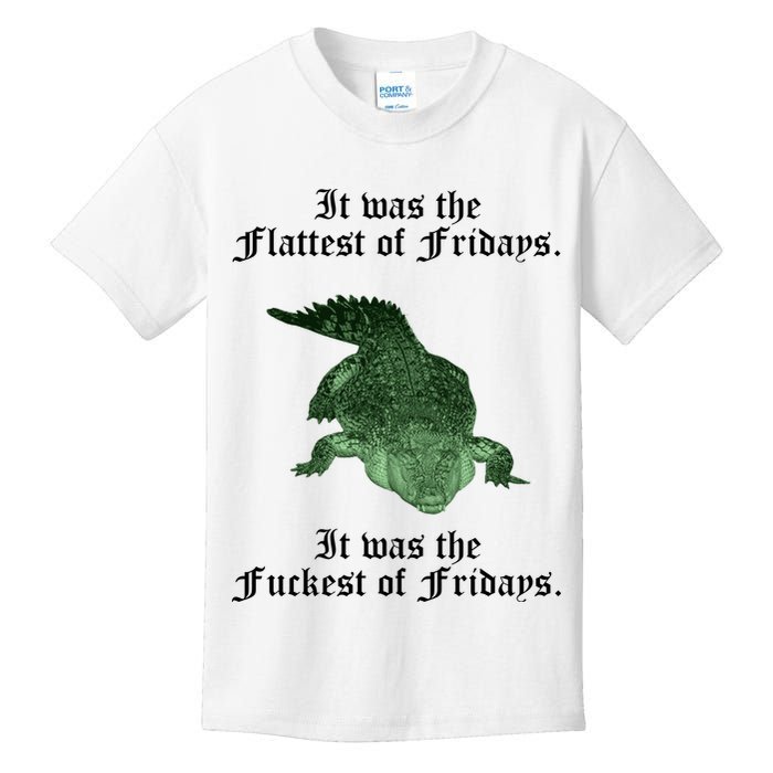 Gator Flat Fuck Friday's Funny Kids T-Shirt