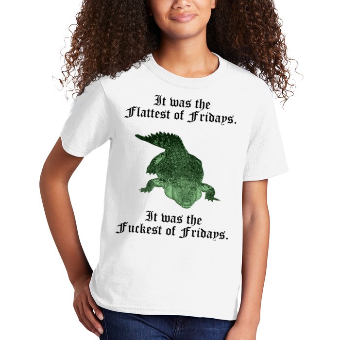 Gator Flat Fuck Friday's Funny Kids T-Shirt