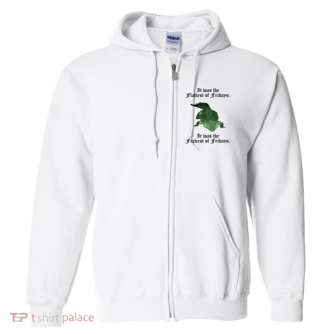 Gator Flat Fuck Friday's Funny Full Zip Hoodie