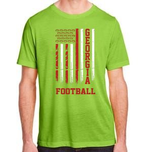 Georgia Football Fan American Flag Adult ChromaSoft Performance T-Shirt