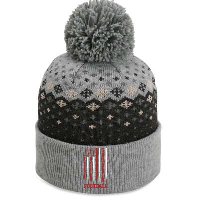 Georgia Football Fan American Flag The Baniff Cuffed Pom Beanie