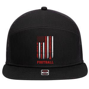 Georgia Football Fan American Flag 7 Panel Mesh Trucker Snapback Hat