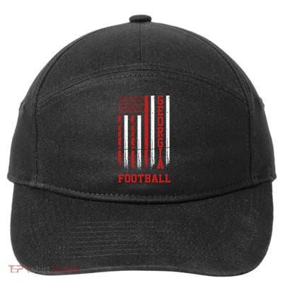 Georgia Football Fan American Flag 7-Panel Snapback Hat