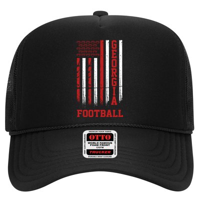 Georgia Football Fan American Flag Trucker Hat
