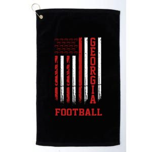 Georgia Football Fan American Flag Platinum Collection Golf Towel