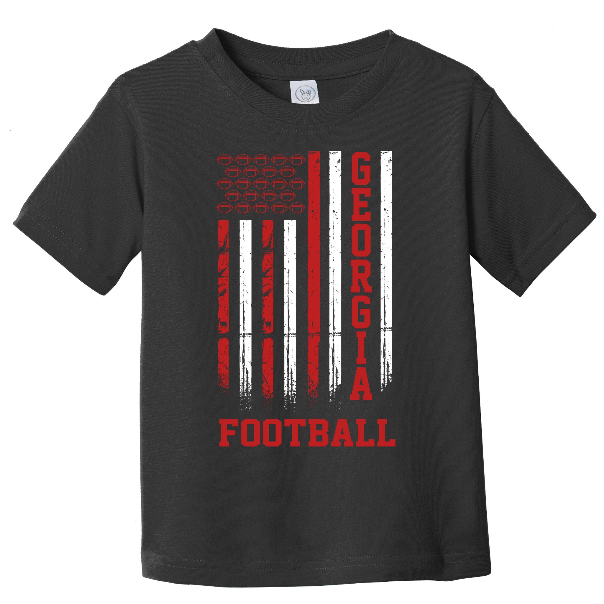 Georgia Football Fan American Flag Toddler T-Shirt
