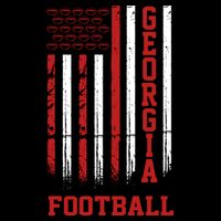 Georgia Football Fan American Flag Toddler T-Shirt