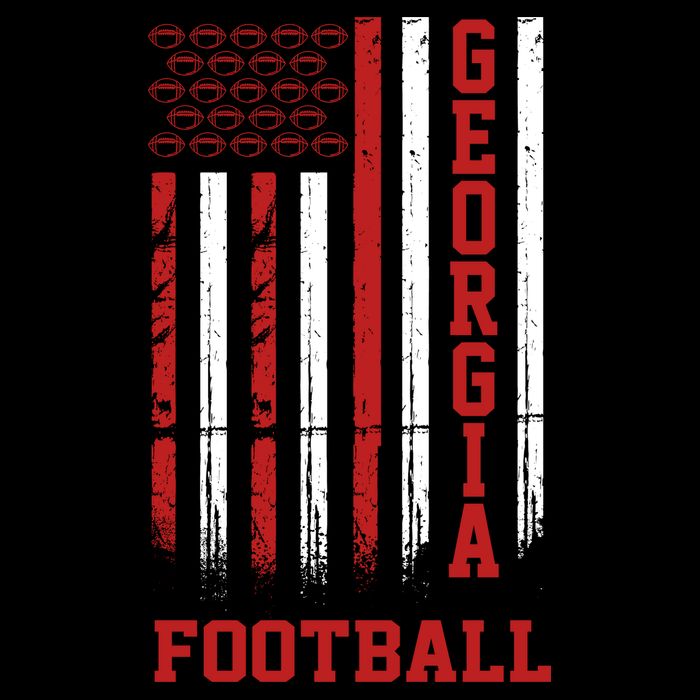 Georgia Football Fan American Flag Toddler T-Shirt