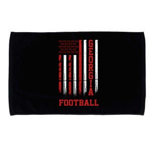 Georgia Football Fan American Flag Microfiber Hand Towel