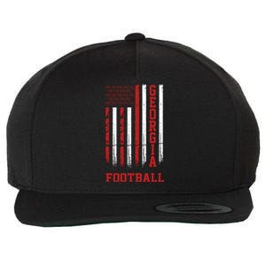 Georgia Football Fan American Flag Wool Snapback Cap