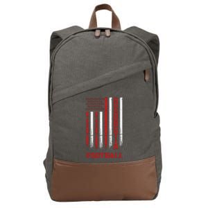 Georgia Football Fan American Flag Cotton Canvas Backpack