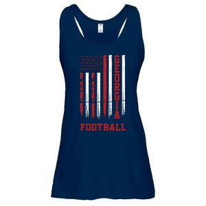 Georgia Football Fan American Flag Ladies Essential Flowy Tank