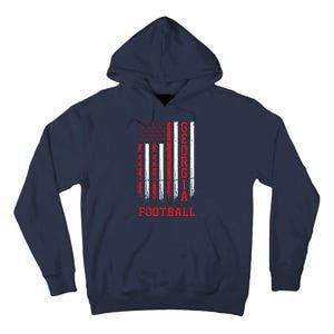 Georgia Football Fan American Flag Tall Hoodie