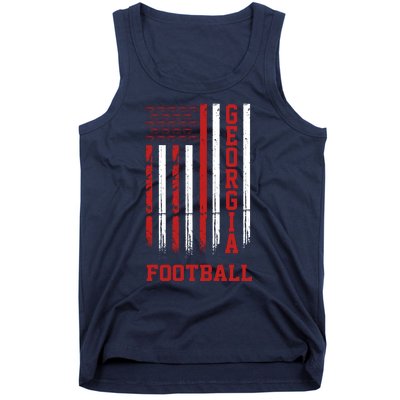 Georgia Football Fan American Flag Tank Top