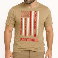Georgia Football Fan American Flag Cooling Performance Crew T-Shirt