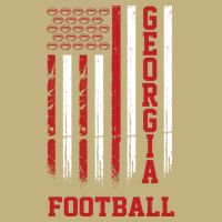 Georgia Football Fan American Flag Cooling Performance Crew T-Shirt
