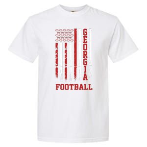 Georgia Football Fan American Flag Garment-Dyed Heavyweight T-Shirt