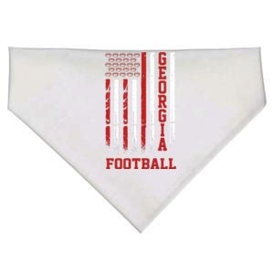 Georgia Football Fan American Flag USA-Made Doggie Bandana