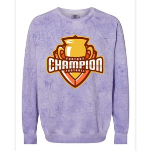 Glorious Fantasy Football Champion League Winner Great Gift Colorblast Crewneck Sweatshirt