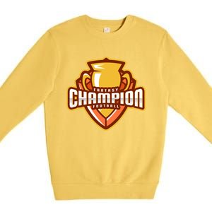 Glorious Fantasy Football Champion League Winner Great Gift Premium Crewneck Sweatshirt