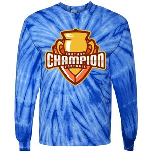 Glorious Fantasy Football Champion League Winner Great Gift Tie-Dye Long Sleeve Shirt