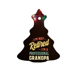 Grandpas For Funny Fathers Day Retired Grandpa Ceramic Tree Ornament