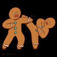 Gingerbread Fight Funny Holiday Mug