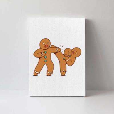 Gingerbread Fight Funny Holiday Canvas