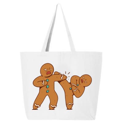 Gingerbread Fight Funny Holiday 25L Jumbo Tote