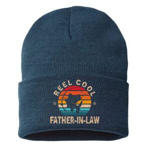 Gift For Fathers Day Reel Cool FatherInLaw Fishing Sustainable Knit Beanie