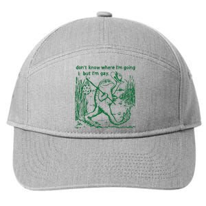 Gay Frog Funny I DonT Know Where IM Going But IM Gay 7-Panel Snapback Hat