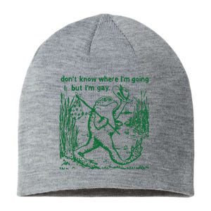 Gay Frog Funny I DonT Know Where IM Going But IM Gay Sustainable Beanie