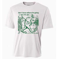 Gay Frog Funny I DonT Know Where IM Going But IM Gay Cooling Performance Crew T-Shirt