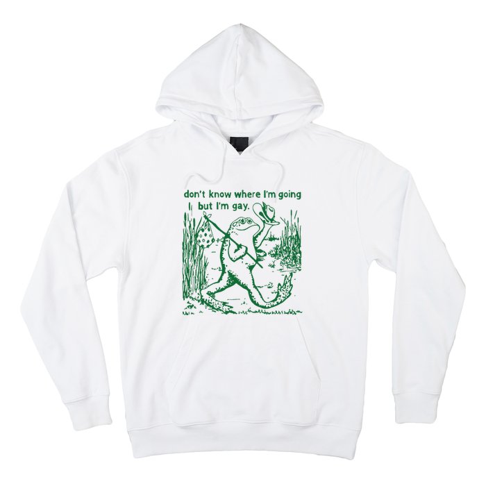 Gay Frog Funny I DonT Know Where IM Going But IM Gay Hoodie