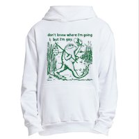 Gay Frog Funny I DonT Know Where IM Going But IM Gay Urban Pullover Hoodie