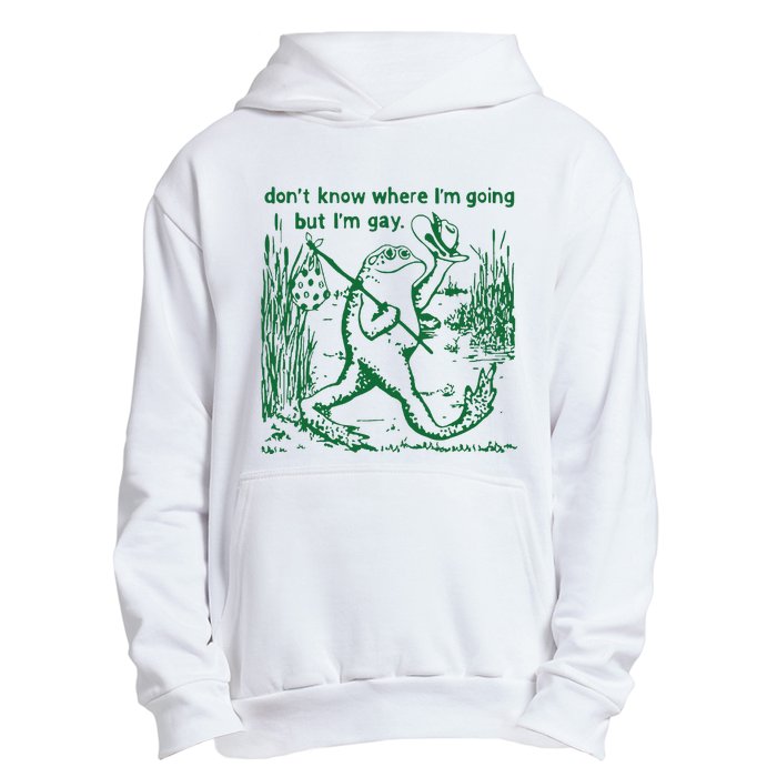 Gay Frog Funny I DonT Know Where IM Going But IM Gay Urban Pullover Hoodie