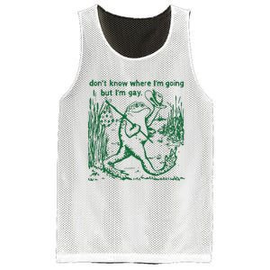 Gay Frog Funny I DonT Know Where IM Going But IM Gay Mesh Reversible Basketball Jersey Tank