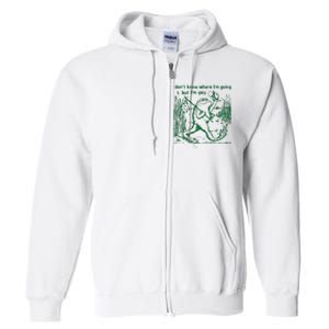 Gay Frog Funny I DonT Know Where IM Going But IM Gay Full Zip Hoodie