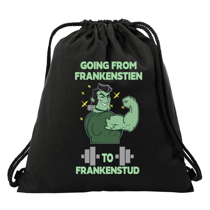 Going From Frankenstein To Frankenstud Drawstring Bag