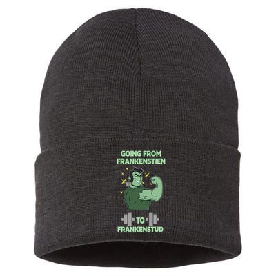 Going From Frankenstein To Frankenstud Sustainable Knit Beanie
