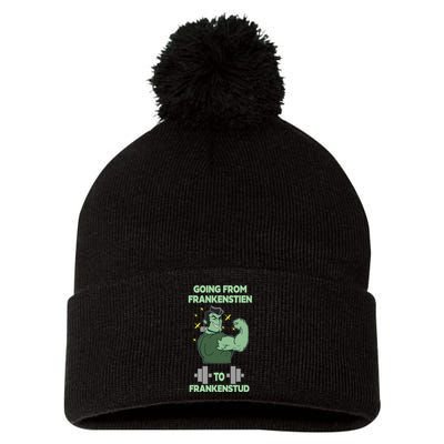 Going From Frankenstein To Frankenstud Pom Pom 12in Knit Beanie