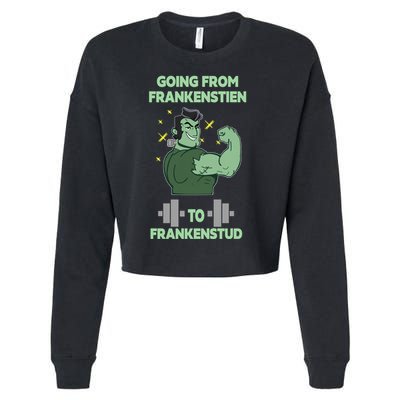 Going From Frankenstein To Frankenstud Cropped Pullover Crew