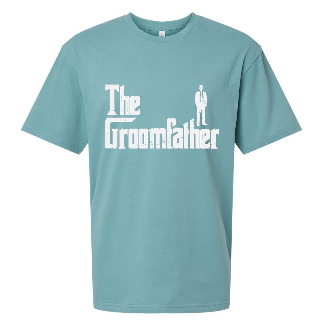 Groom Father Funny Wedding Party Rehearsal Dinner Dad Gift Sueded Cloud Jersey T-Shirt