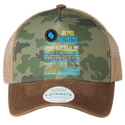Gemini Facts Funny June Gemini Birthday Gif Legacy Tie Dye Trucker Hat